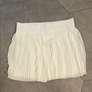 No Boundaries SZ M white sheer tennis Skater Mini Skirt Pleated